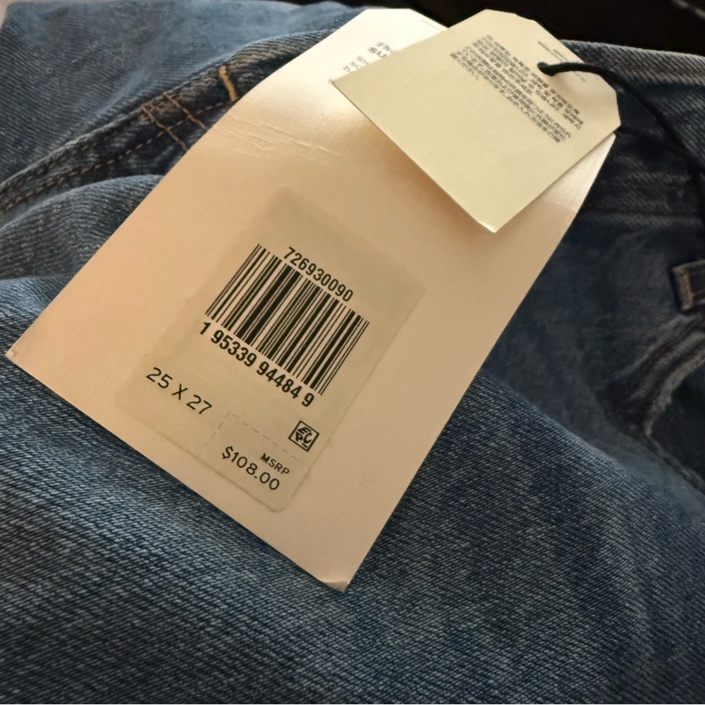 Levi’s Ribcage Straight Ankle Jeans Ultra High Rise Distressed Denim Medium Wash - Picture 11 of 11